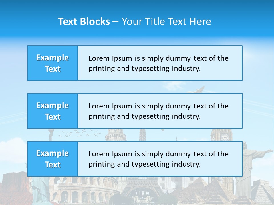 Continent Monument Journey PowerPoint Template