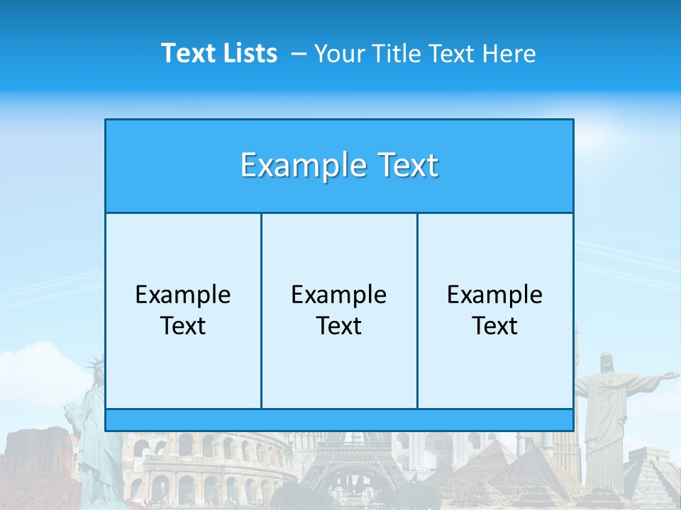 Continent Monument Journey PowerPoint Template