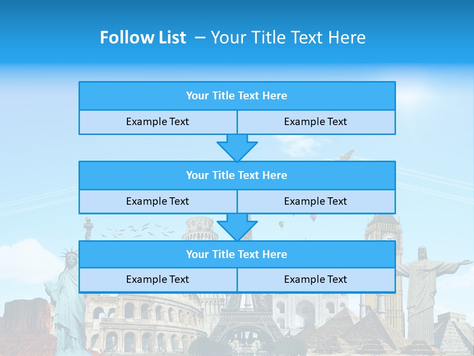 Continent Monument Journey PowerPoint Template