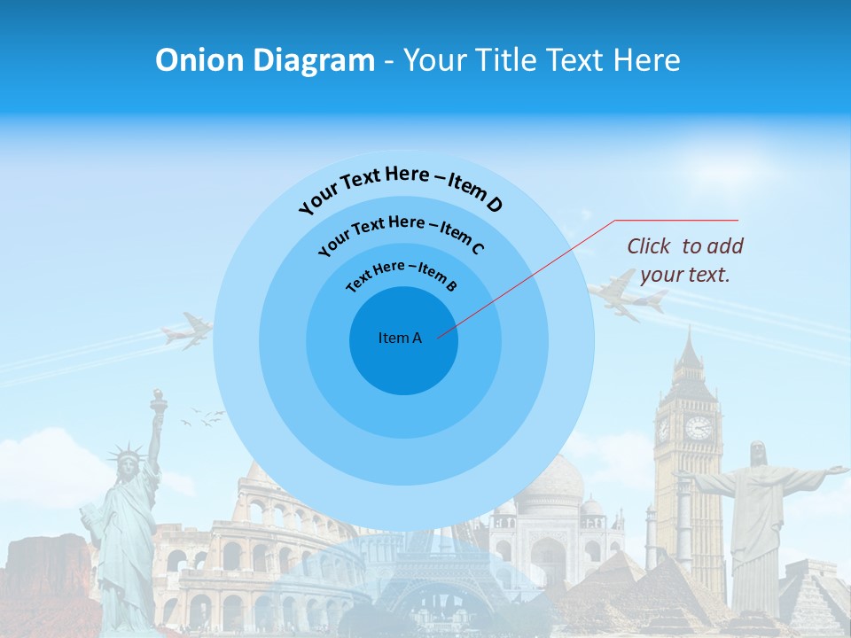 Continent Monument Journey PowerPoint Template