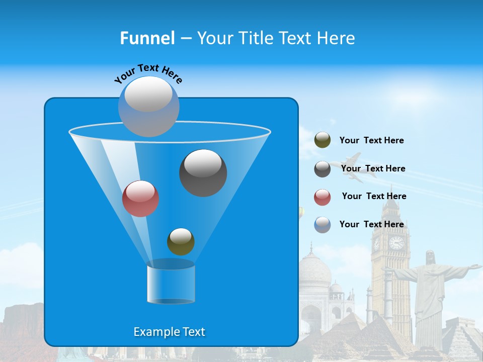 Continent Monument Journey PowerPoint Template