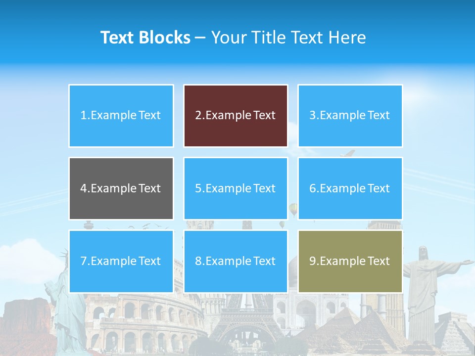 Continent Monument Journey PowerPoint Template