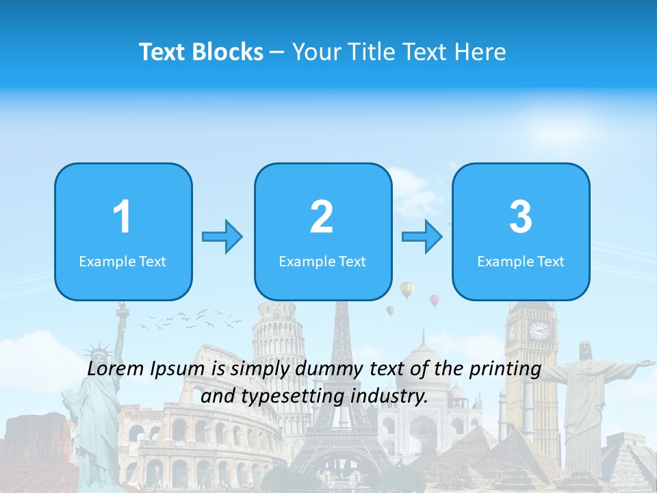 Continent Monument Journey PowerPoint Template