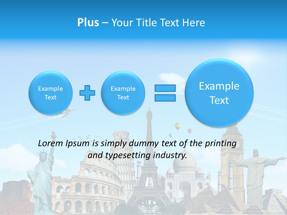 Continent Monument Journey PowerPoint Template