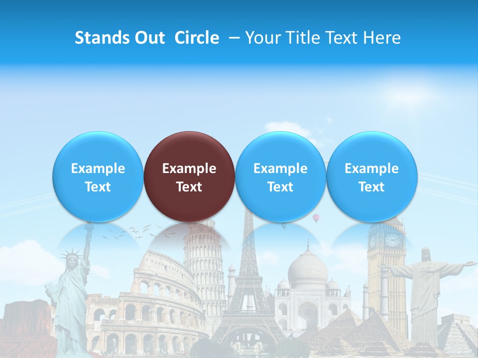 Continent Monument Journey PowerPoint Template