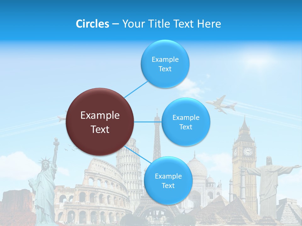 Continent Monument Journey PowerPoint Template