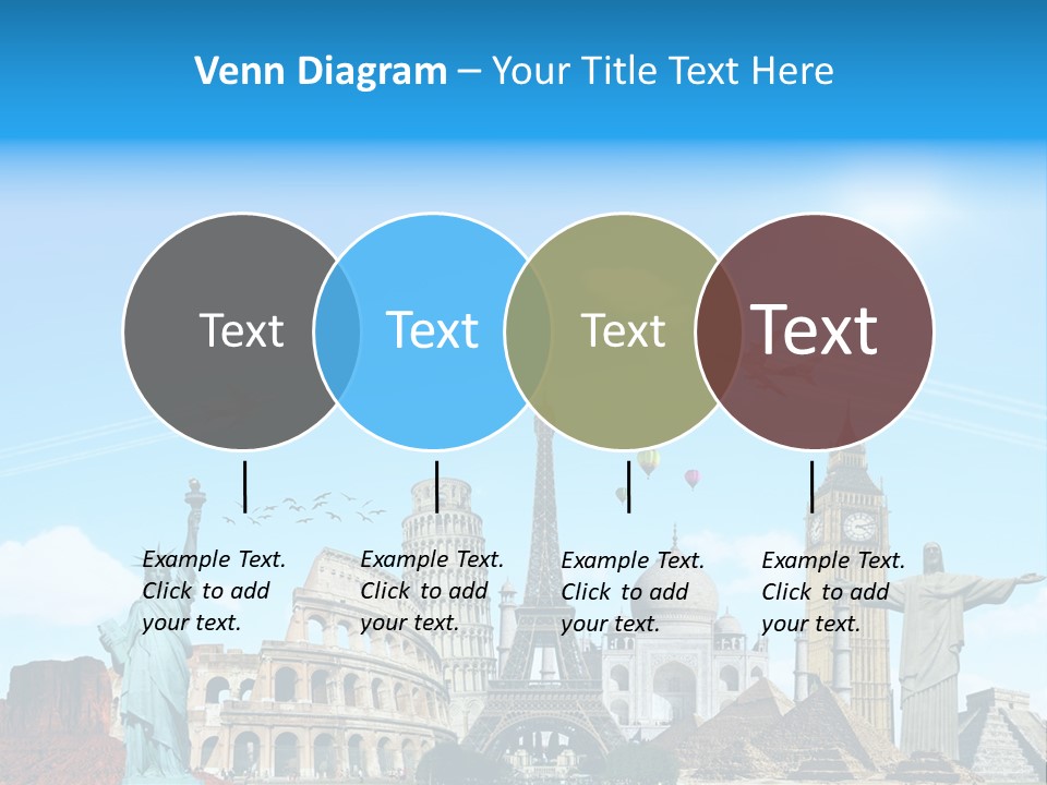 Continent Monument Journey PowerPoint Template