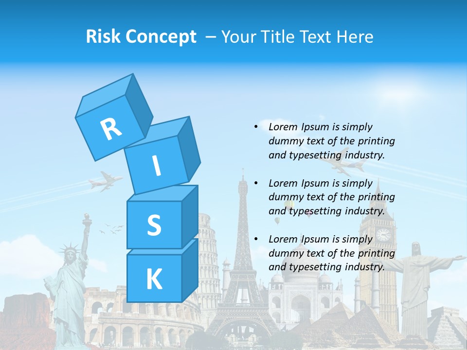 Continent Monument Journey PowerPoint Template
