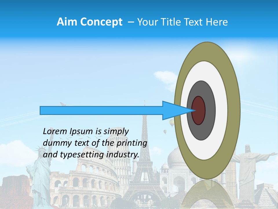 Continent Monument Journey PowerPoint Template