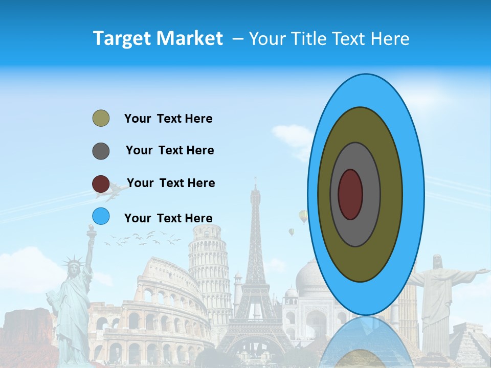 Continent Monument Journey PowerPoint Template