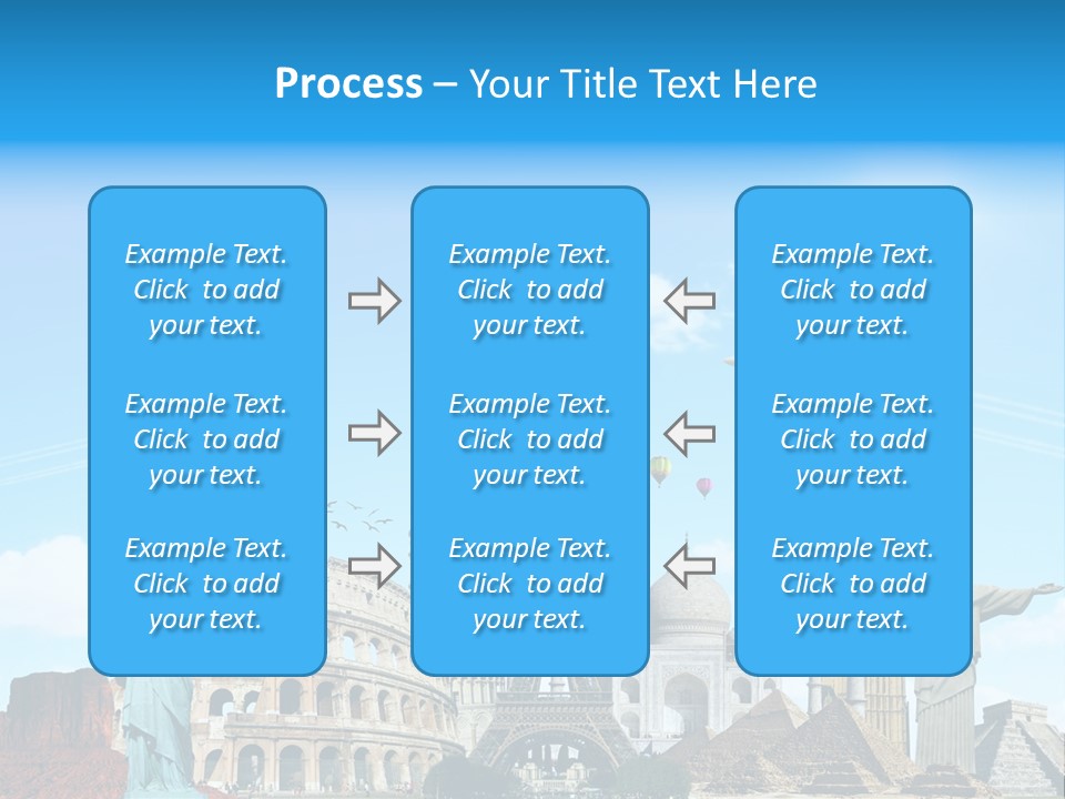 Continent Monument Journey PowerPoint Template