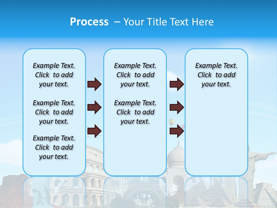 Continent Monument Journey PowerPoint Template