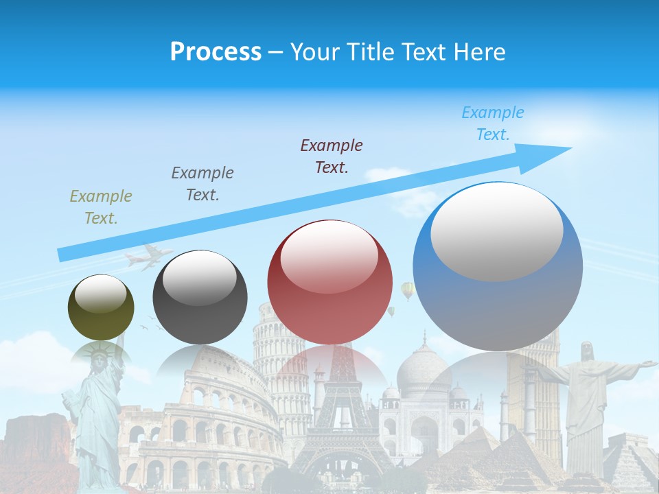 Continent Monument Journey PowerPoint Template