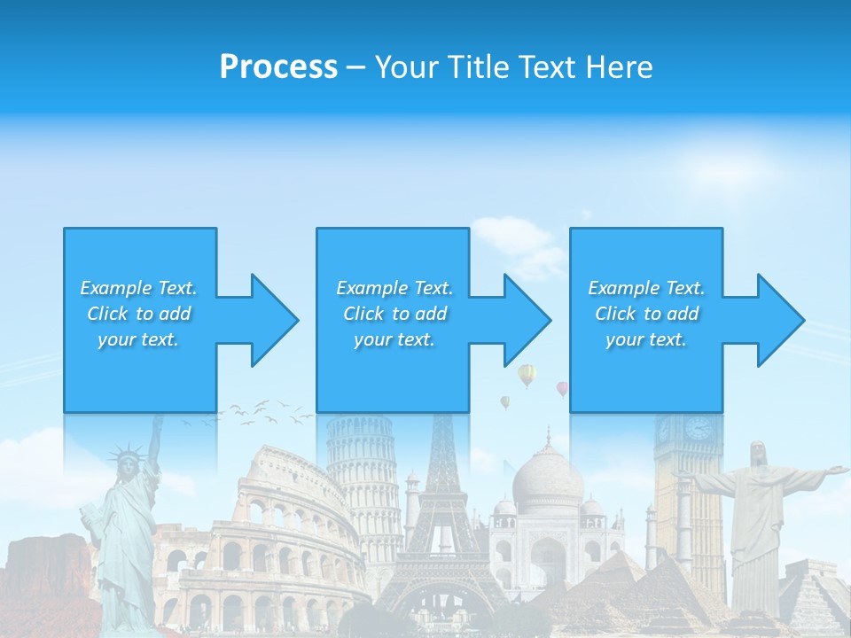 Continent Monument Journey PowerPoint Template