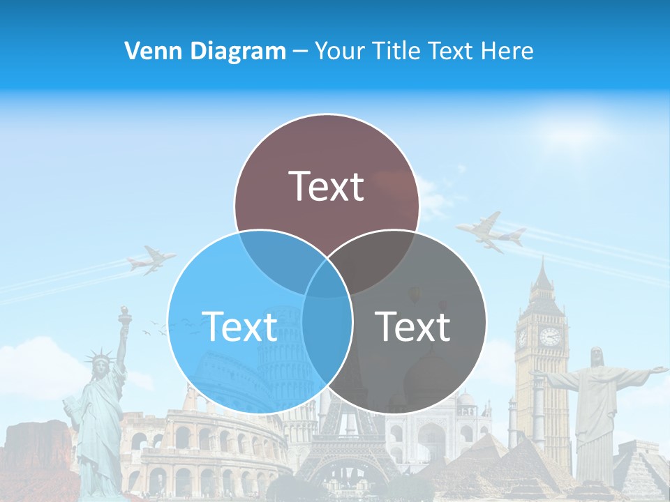 Continent Monument Journey PowerPoint Template