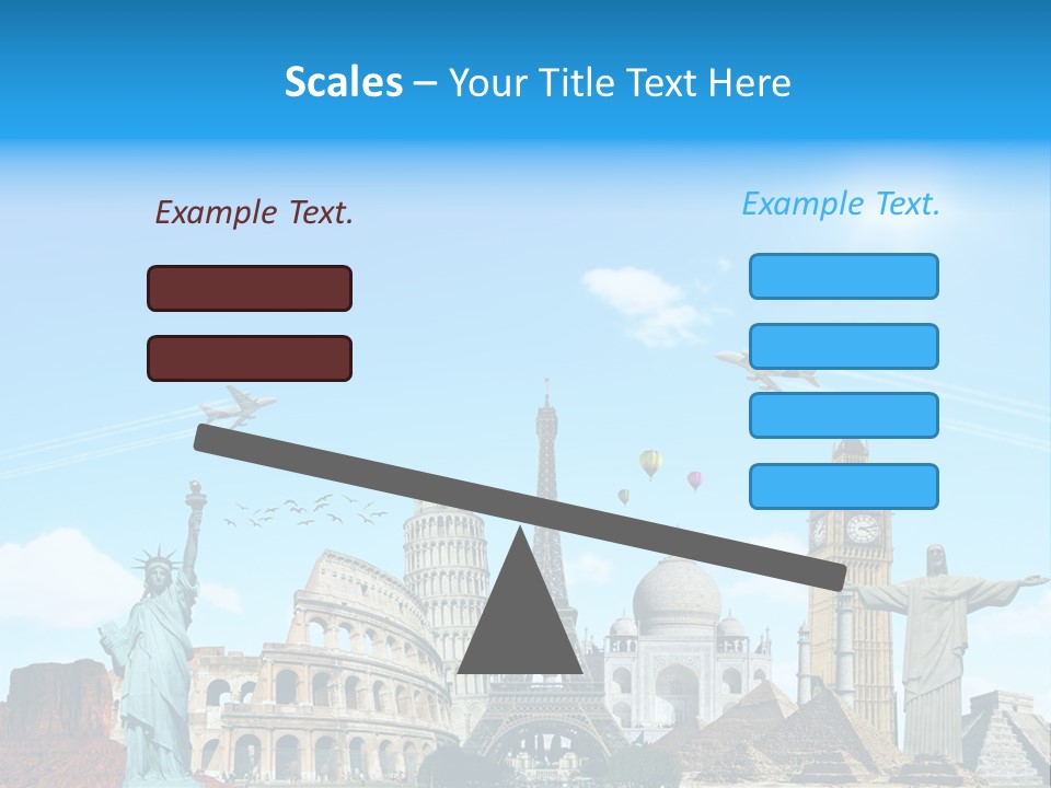 Continent Monument Journey PowerPoint Template