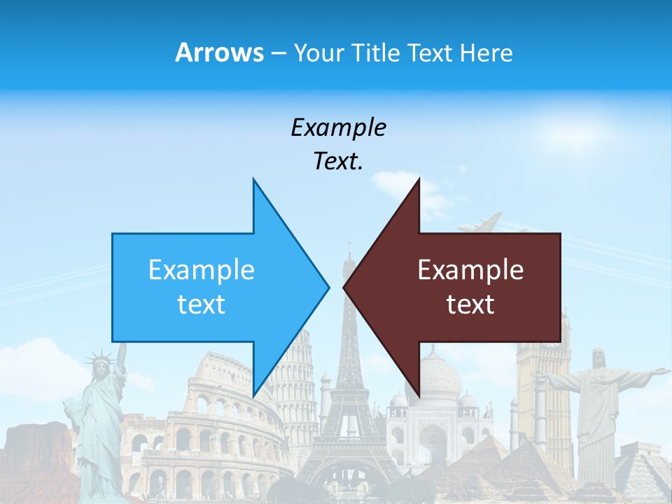 Continent Monument Journey PowerPoint Template