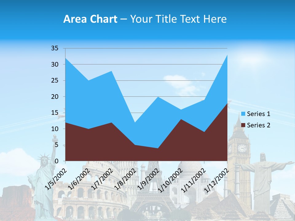 Continent Monument Journey PowerPoint Template