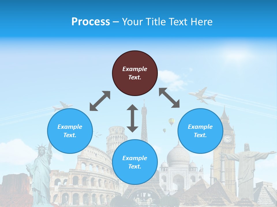 Continent Monument Journey PowerPoint Template