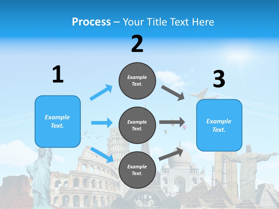 Continent Monument Journey PowerPoint Template