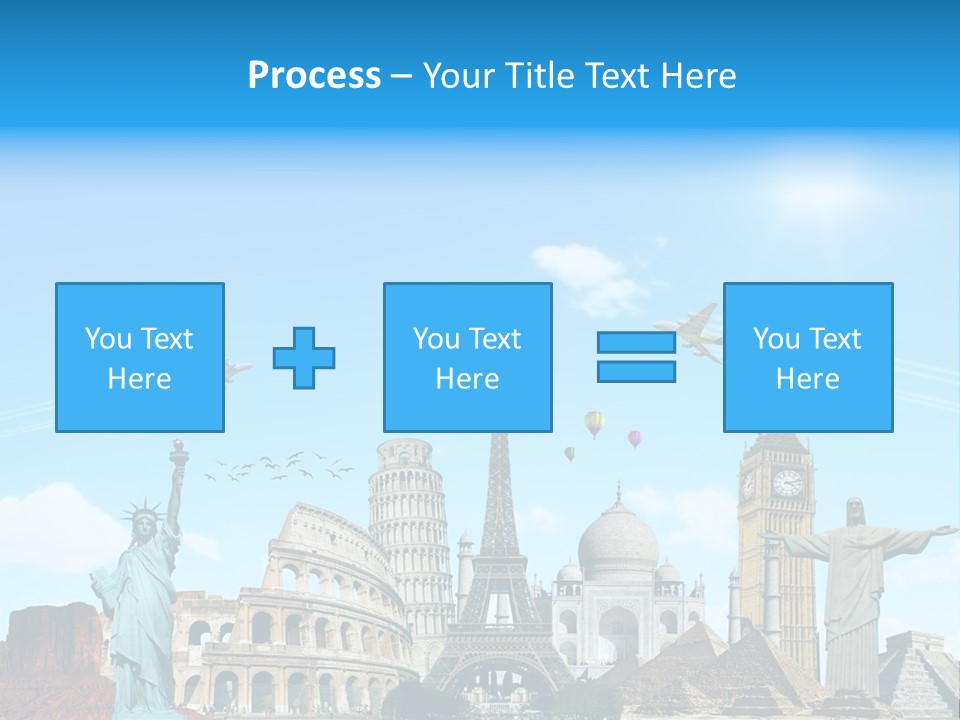 Continent Monument Journey PowerPoint Template