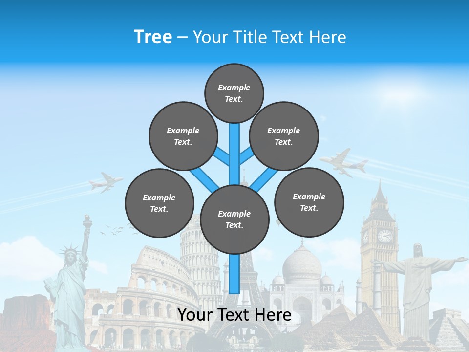 Continent Monument Journey PowerPoint Template