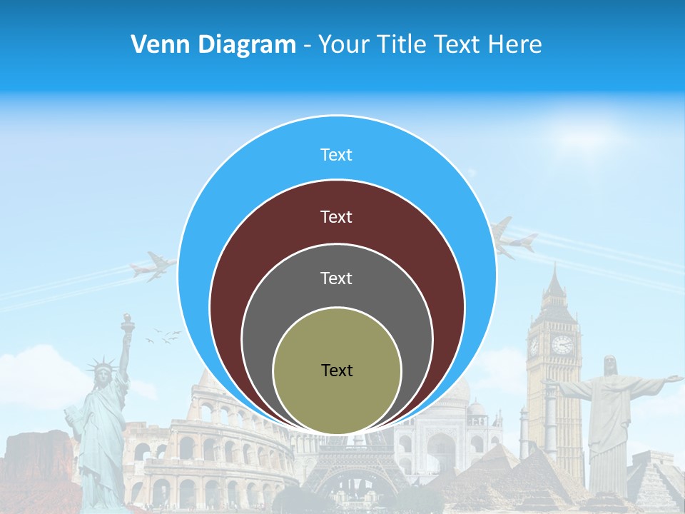 Continent Monument Journey PowerPoint Template