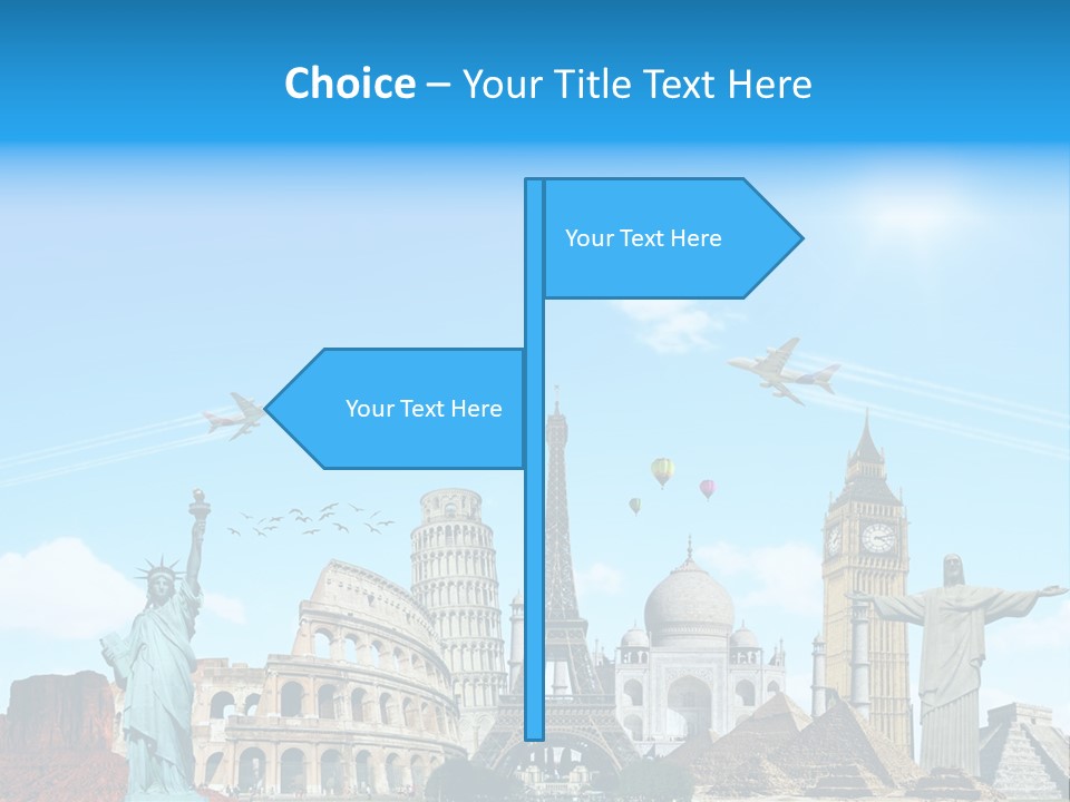 Continent Monument Journey PowerPoint Template