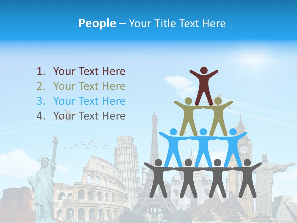 Continent Monument Journey PowerPoint Template