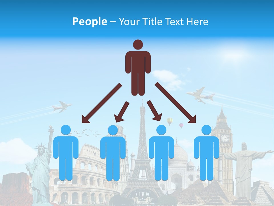 Continent Monument Journey PowerPoint Template