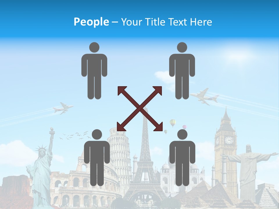 Continent Monument Journey PowerPoint Template