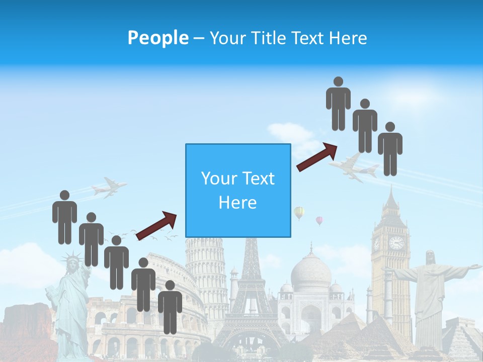 Continent Monument Journey PowerPoint Template