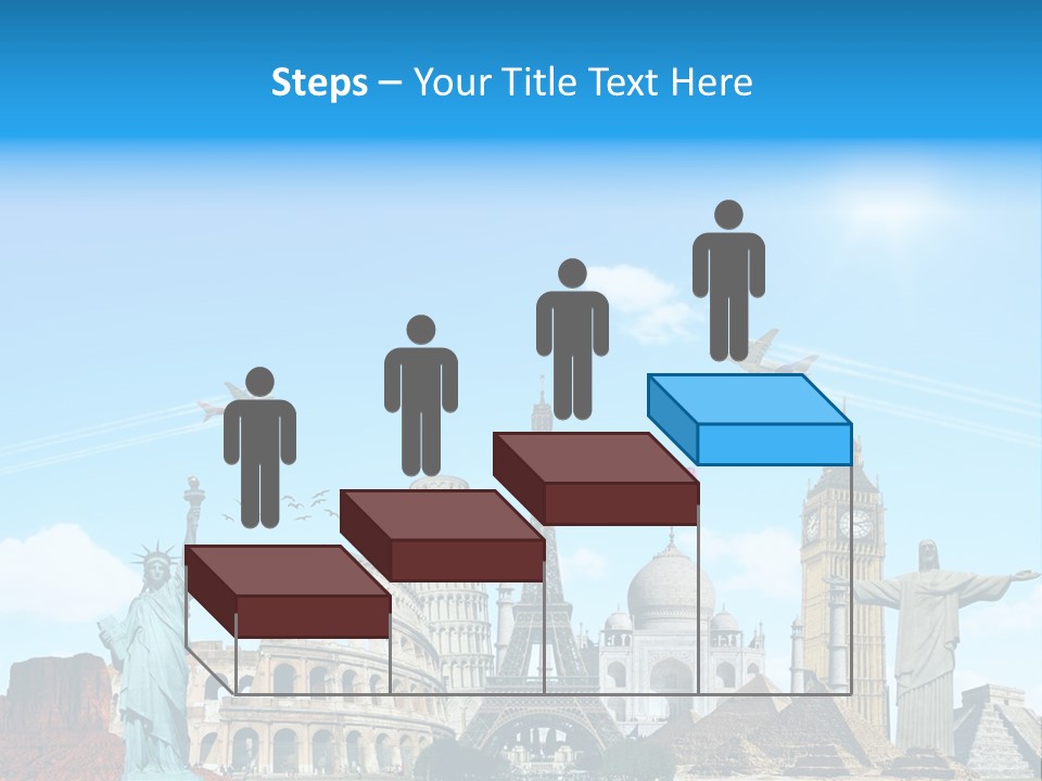 Continent Monument Journey PowerPoint Template