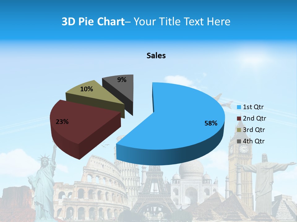 Continent Monument Journey PowerPoint Template