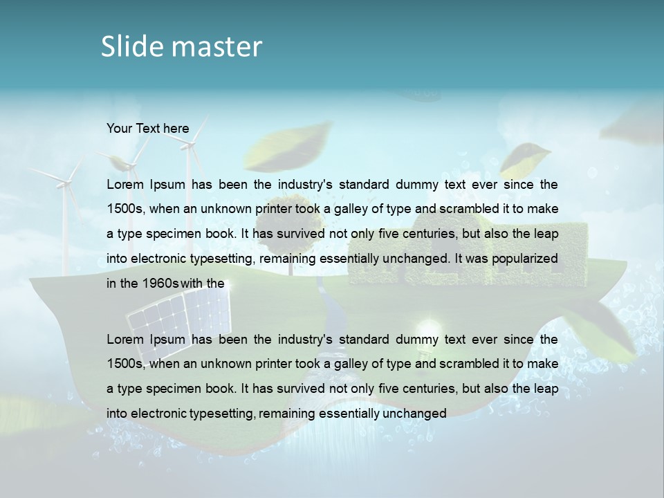 Zukunft Welt Wasserkraft PowerPoint Template