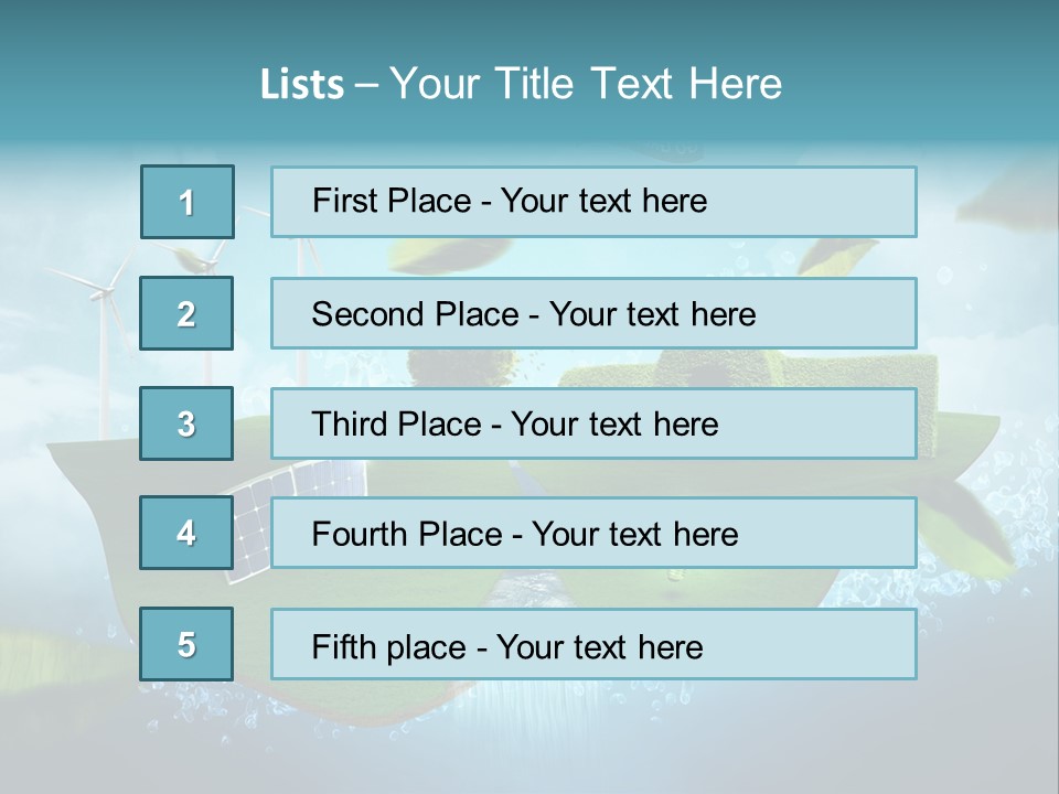 Zukunft Welt Wasserkraft PowerPoint Template