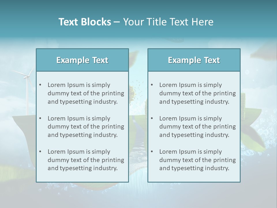 Zukunft Welt Wasserkraft PowerPoint Template