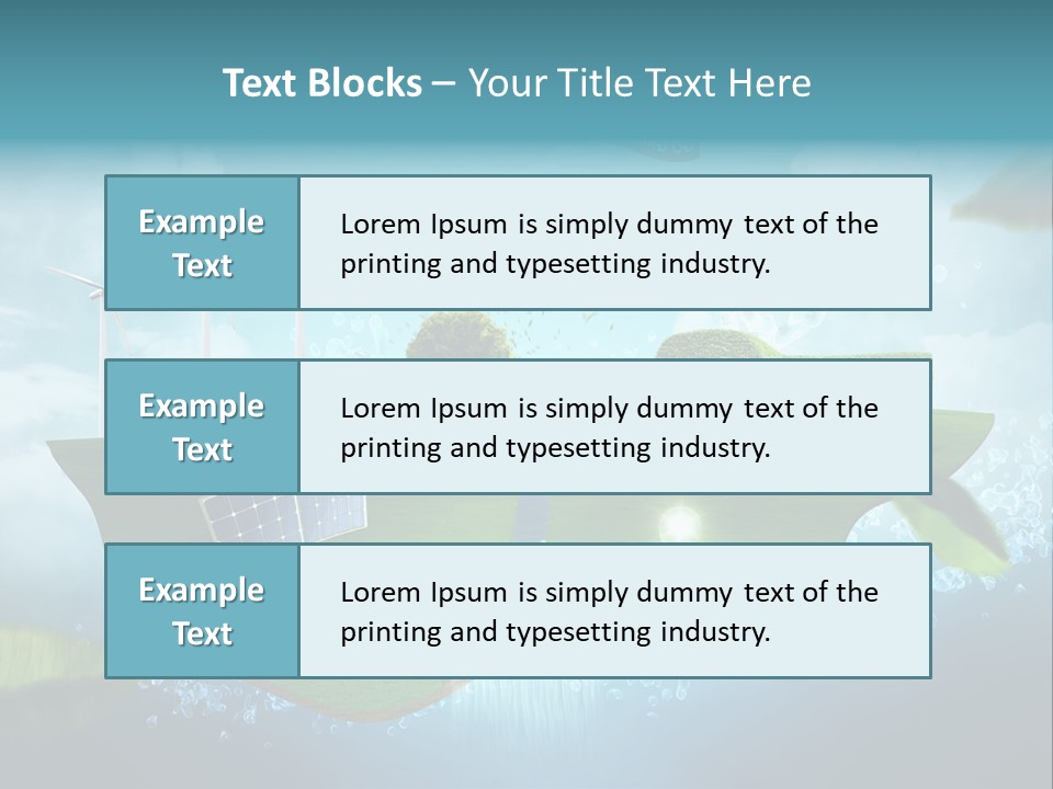 Zukunft Welt Wasserkraft PowerPoint Template