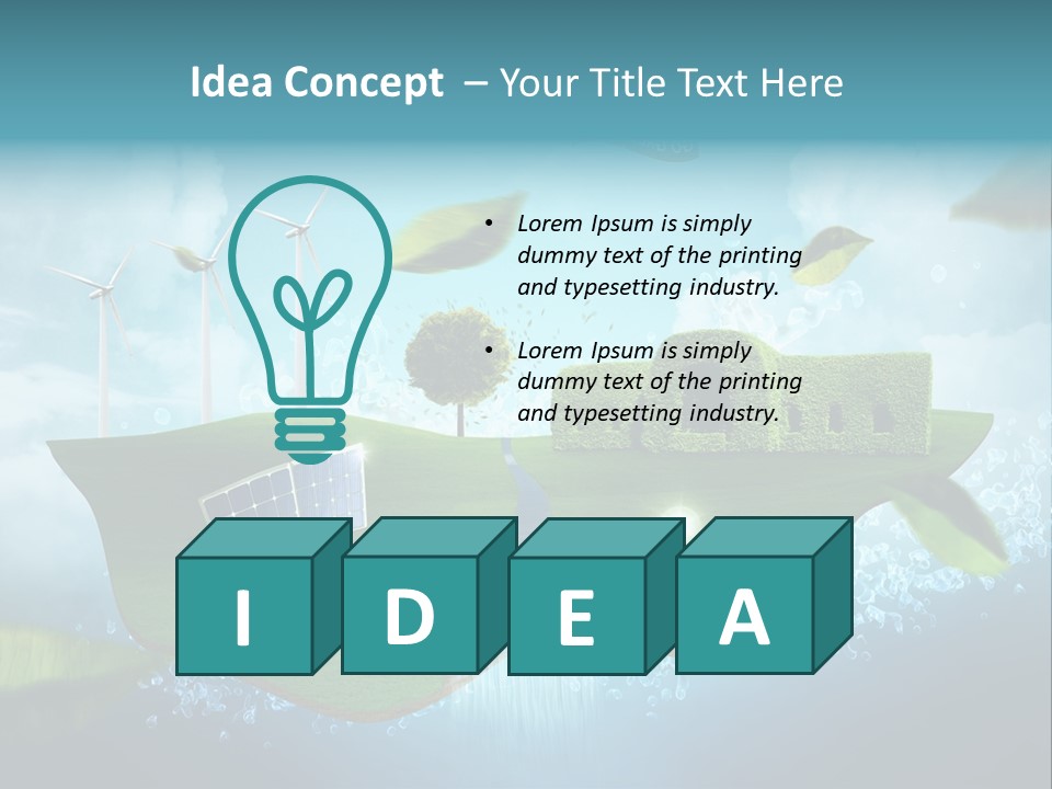 Zukunft Welt Wasserkraft PowerPoint Template