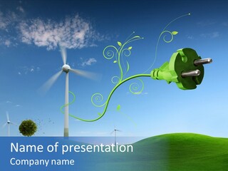 Sommer Rotor Himmel PowerPoint Template