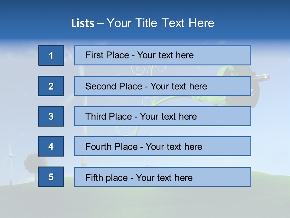 Sommer Rotor Himmel PowerPoint Template