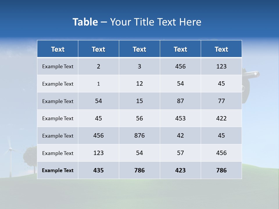 Sommer Rotor Himmel PowerPoint Template
