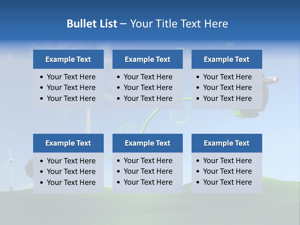 Sommer Rotor Himmel PowerPoint Template