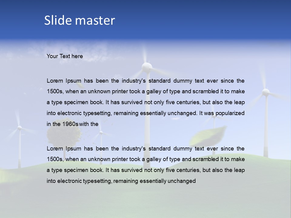 Nat Alternativ Windenergie PowerPoint Template