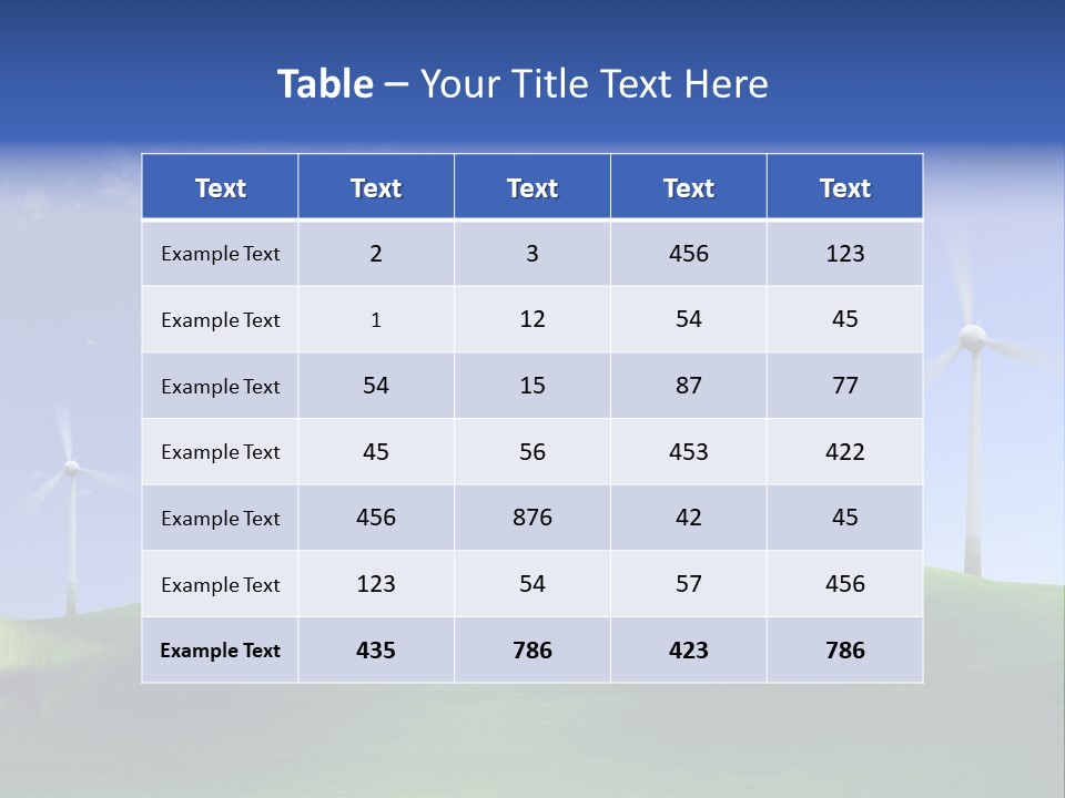 Nat Alternativ Windenergie PowerPoint Template