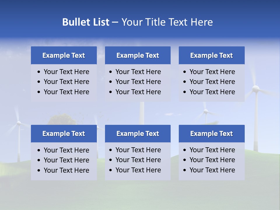Nat Alternativ Windenergie PowerPoint Template
