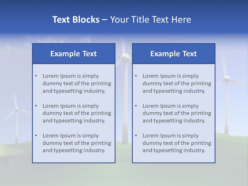 Nat Alternativ Windenergie PowerPoint Template