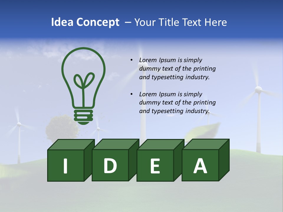 Nat Alternativ Windenergie PowerPoint Template