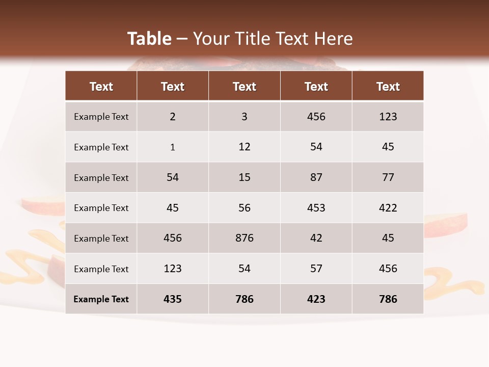 Isolated Bake Dessert PowerPoint Template