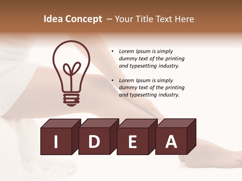 Lady Health Isolated PowerPoint Template